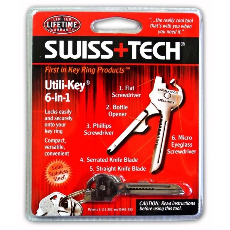 swiss tech key ring multi-tool 7in1