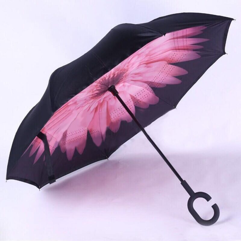 зонт наоборот (обратный зонт) up-brella цветок.
